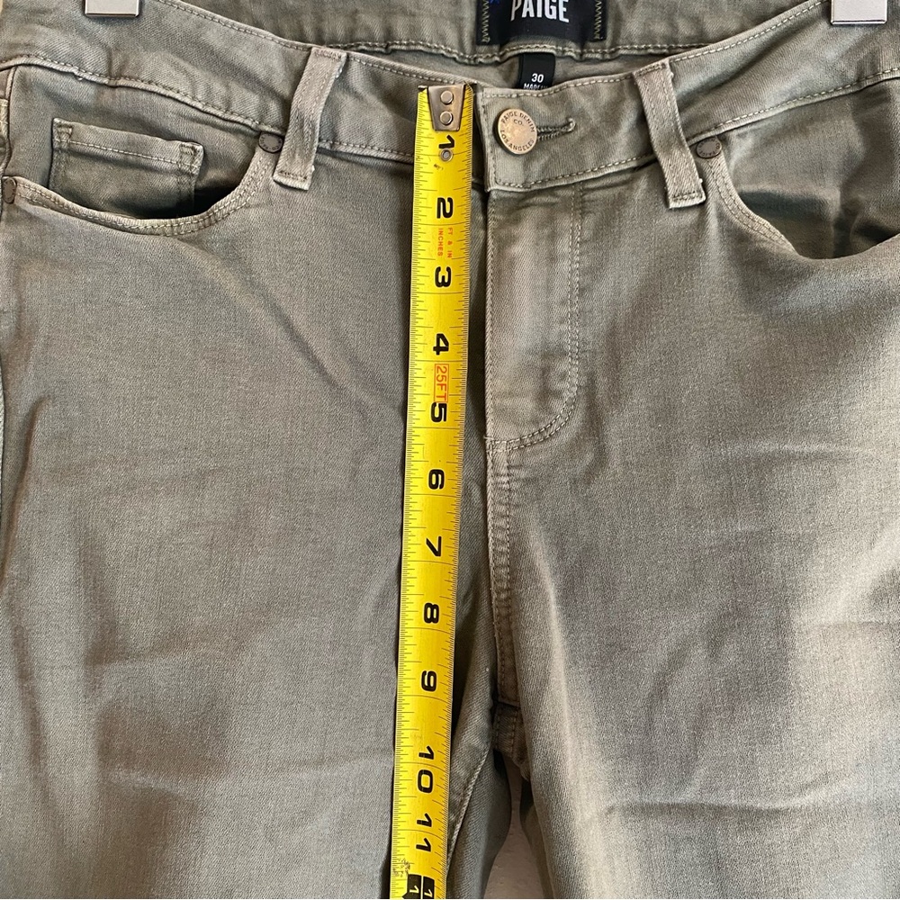 Paige Skinny Jeans Verdugo Ankle Vintage Forest Night Green Size 30 - Picture 4 of 11